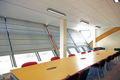 Skylight Shading Systems, SG 2195, Multiscreen 1-10%, Room shot "Durham Gateway", Durham, United Kingdom